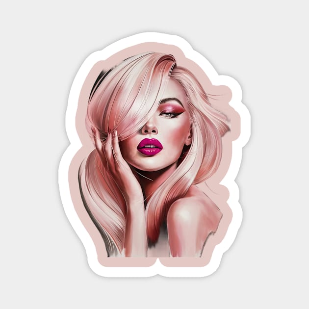 Sexy lips women Magnet by animegirlnft