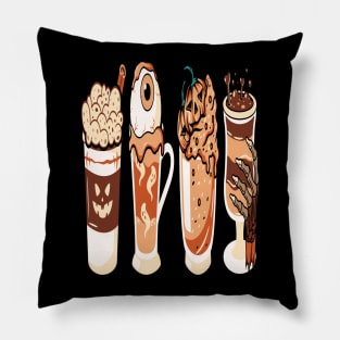 Horror Movie And Coffee Halloween Pillow