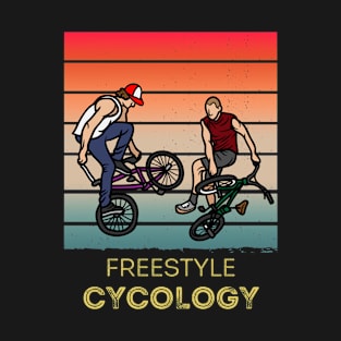 Freestyle Cycology Retro Sunset Cycling T-Shirt