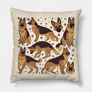 German Shepherd illustration Pillow