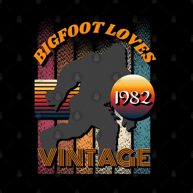 Bigfoot Loves Vintage 1982 by Scovel Design Shop