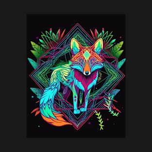 DMT Art Shamanic Fox T-Shirt