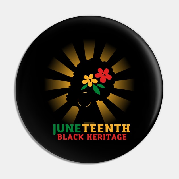Juneteenth Black Heritage Pin by Artisan