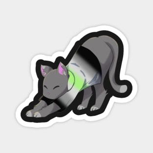 Agender cat stretching Magnet