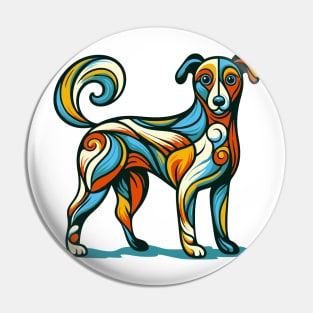 Pop art dog illustration. cubism illustration of a dog Pin