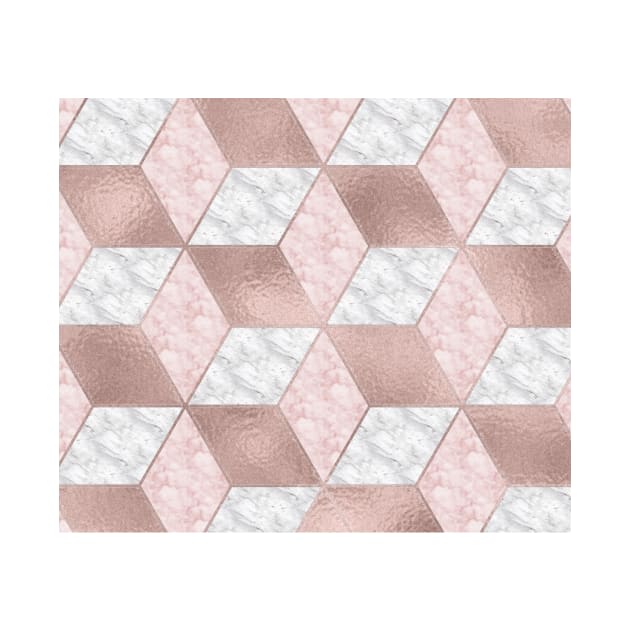 Dazzling marble geo - rose gold by marbleco