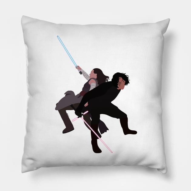 Reylo Sticker Pillow by jasmineclarino