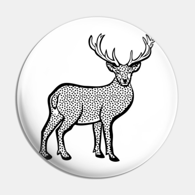 Limited Edition Exclusive Deer Lineart Deer Lineart Pin Teepublic