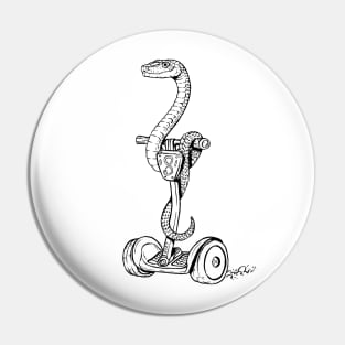 Snake on a Segway Pin