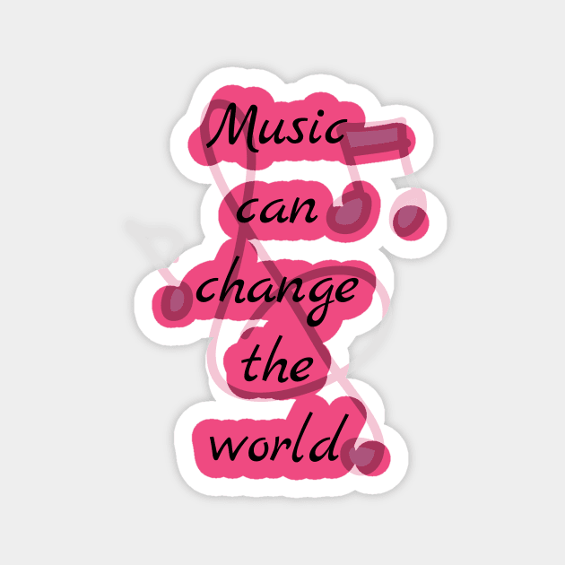 Music can change the world T-shirt Magnet by EndlessAP