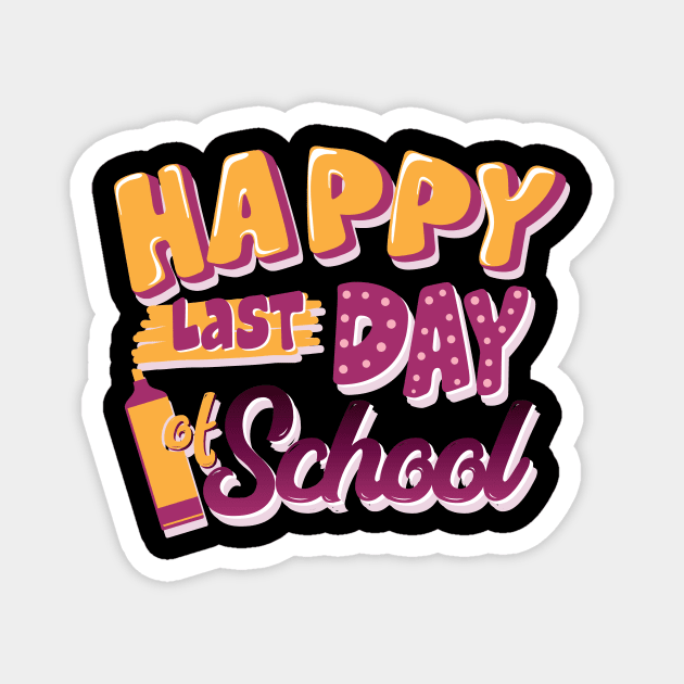 Happy Last Day Of School Students Graduation Gift Magnet by adelinachiriac