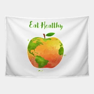 Eat Healthy - One apple a day - Healthy in every way Tapestry