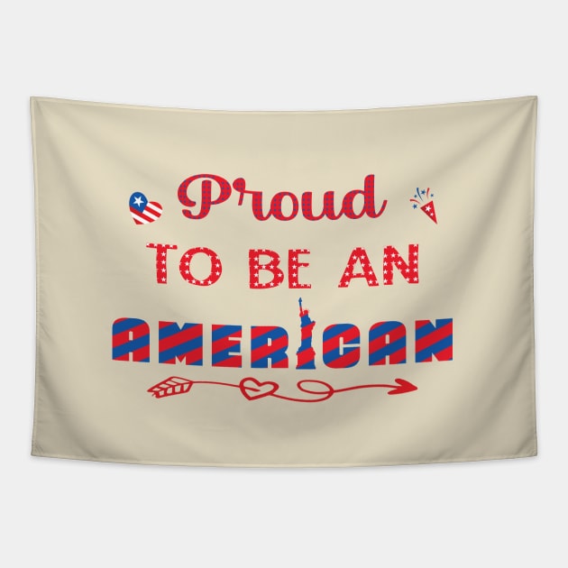 Proud to be an American Tapestry by donamiart