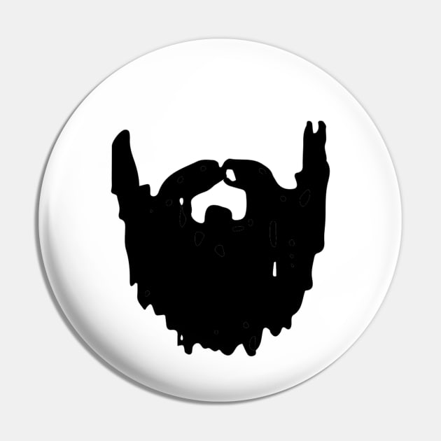 Black Beard Doodle Pin by Mijumi Doodles