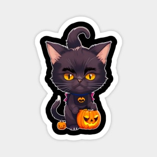 spooky tomcat cat pumkin Magnet