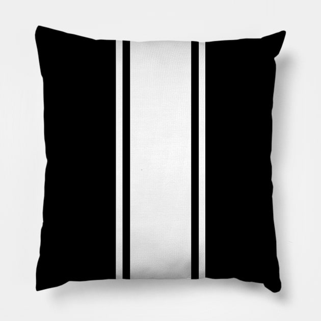 Racing Stripes Pillow by ShirtyLife