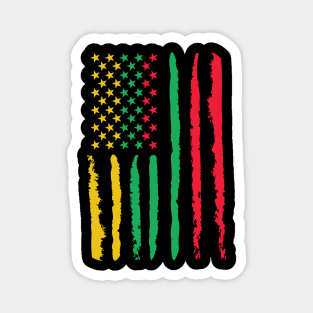 Pan African - American Flag Magnet