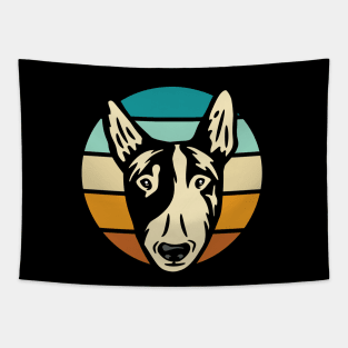 Vintage Retro Bull Terrier Design Tapestry