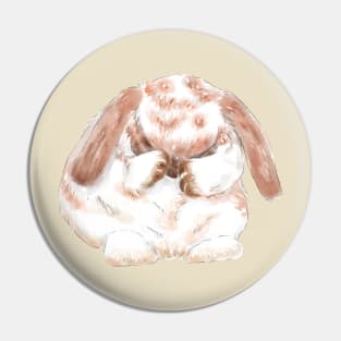 Shy Holland Lop Bunny Pin