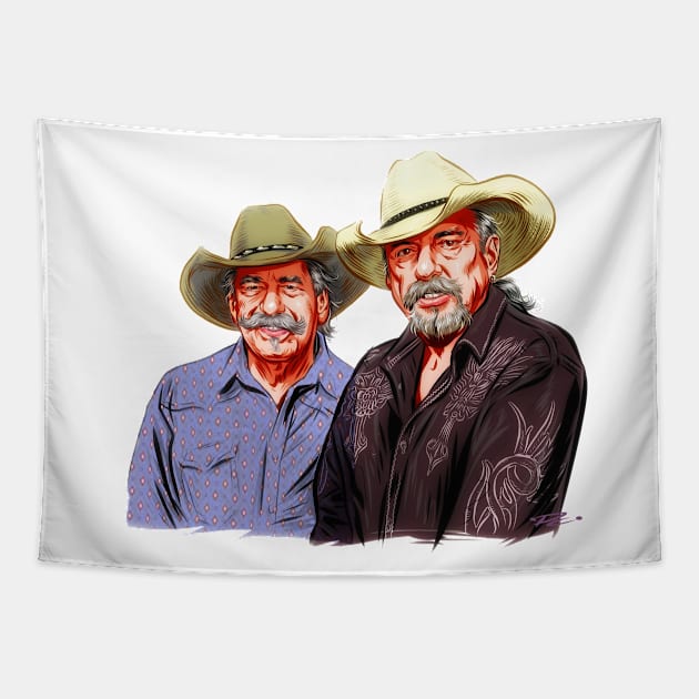 The Bellamy Brothers - An illustration by Paul Cemmick Tapestry by PLAYDIGITAL2020