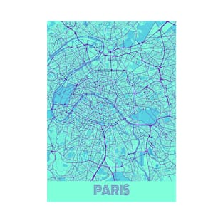 Paris - France Galaxy City Map T-Shirt