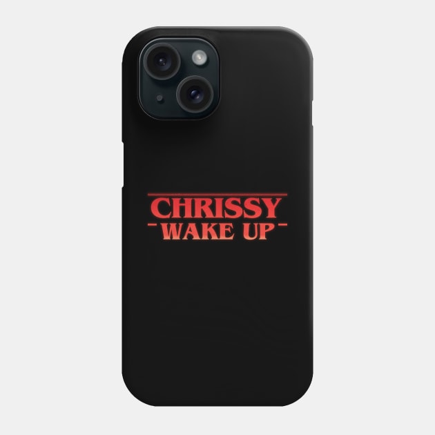 Chrissy Wake Up Eddie Munson Phone Case by karutees