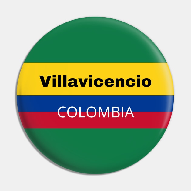 Villavicencio City in Colombian Flag Pin by aybe7elf