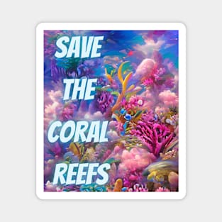 Save the Coral Reefs, Colorful Algoart Magnet