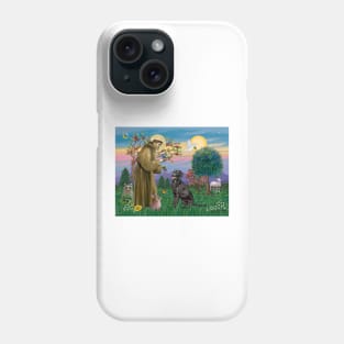 Saint Francis Blesses a Black Labrador Retriever Phone Case