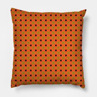 Orange circles pattern Pillow