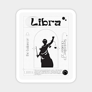 Libra Zodiac Sign Personality Card Magnet