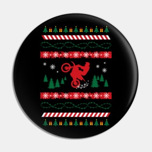 Ugly Christmas Dirtbiker Pin