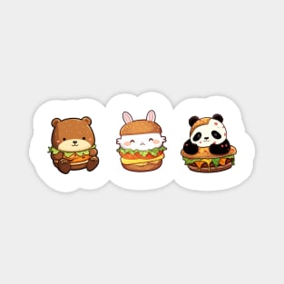 Cute Burger Buddies Magnet