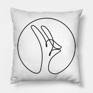 quiet coyote (black) Pillow