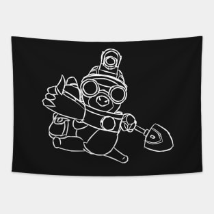 Molediver Thumbs Up (white) Tapestry