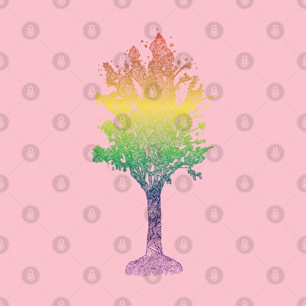 LGBTQIA+ Pride Tree by YOPD Artist