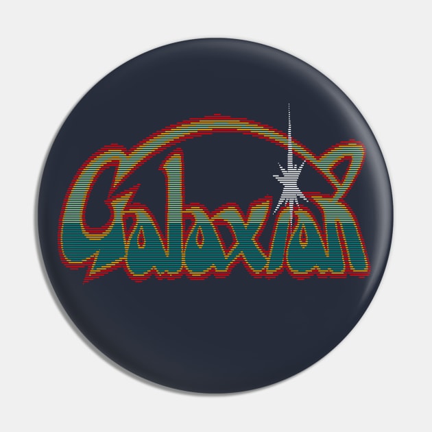 Galaxian Logo Pin by GraphicGibbon