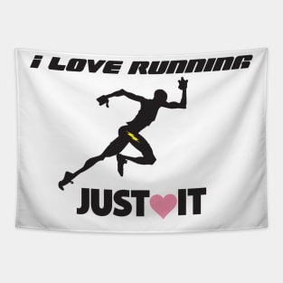 I Love Running Tapestry