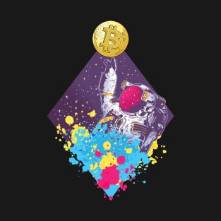 Chainlink Crypto DeFi LINK Cryptocurrency Astronaut T-Shirt