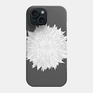 Geometric Frost Flower in Black and White Phone Case