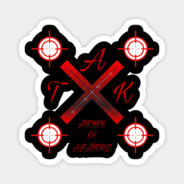 ATK “Archer of Anarchy” logo Magnet by Khaos Turmoil Wrestling