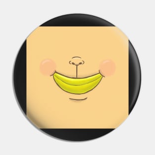 Monkey Banana Mouth Mask Pin