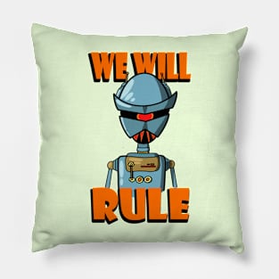 Retro Robot Cartoon Pillow