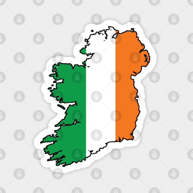 Ireland with flag Magnet by Caleb Smith, illustrator