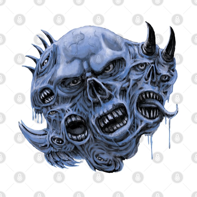 Zombie Mutant Morph Monster Blue by Shawnsonart