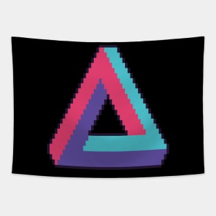 impossible Triangle Optical Illusion Tapestry