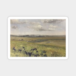 Green Pasture Vintage Painting Magnet