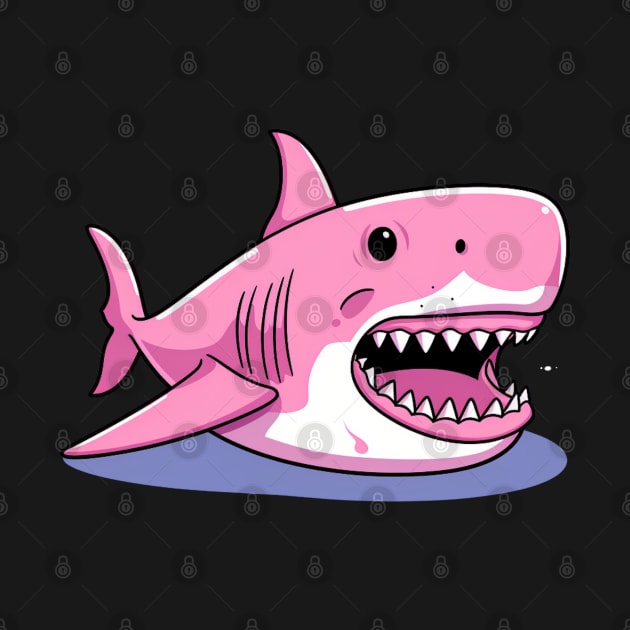 Cute Pink Shark by FrogandFog