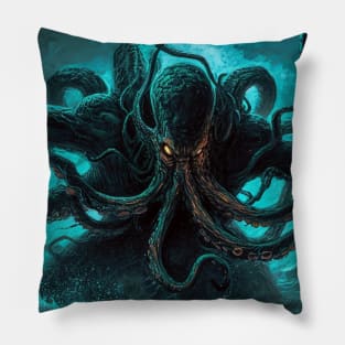 Kraken Destroying A Ship Sea Monster Pillow