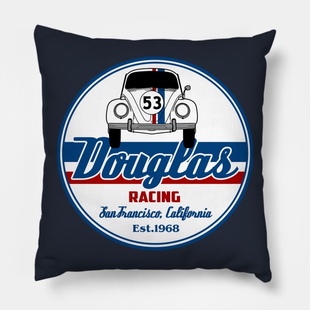 Douglas racing Pillow by carloj1956